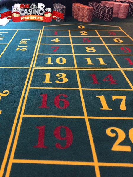 Green roulette tables available for wedding evening entertainment