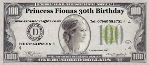 Princess fionas Birthday money
