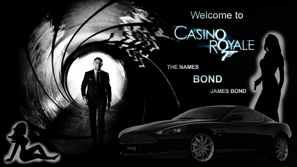 Hire your Bond theme backdrops at A K Casino Knights