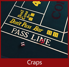 Craps table hire at A K Casino Knights
