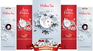 A K Casino Knights Christmas banners