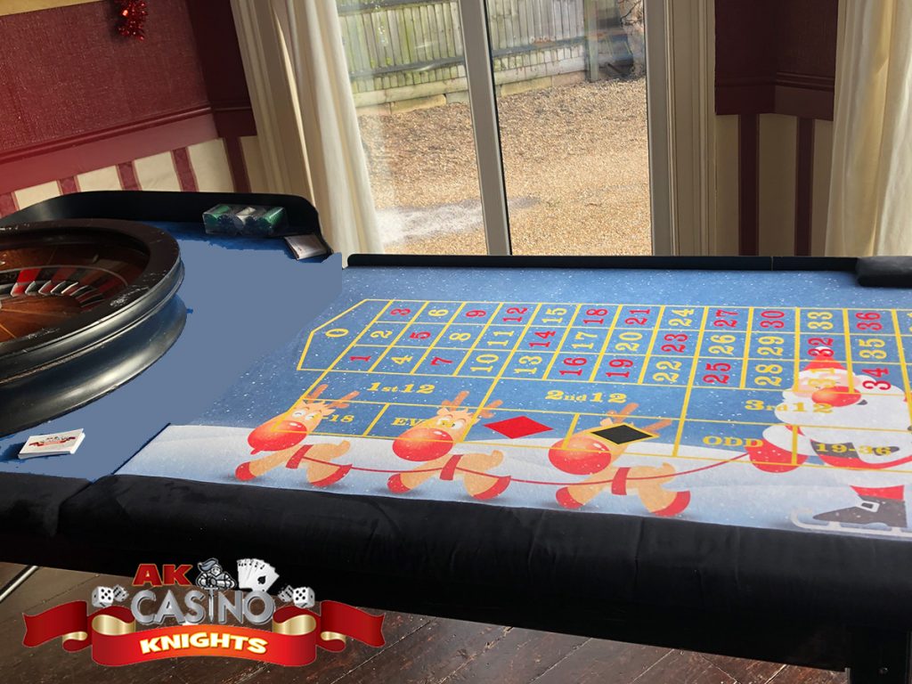 Father Christmas and Reindeer layouts fun casino tables