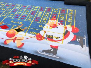 Christmas wedding casino hire with christmas layouts