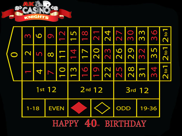 Birthday printed casino layouts A K Casino Knights