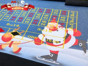 Christmas casino tables