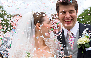 Sussex wedding casino hire bride and groom
