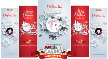 A K Casino Knights Christmas banners